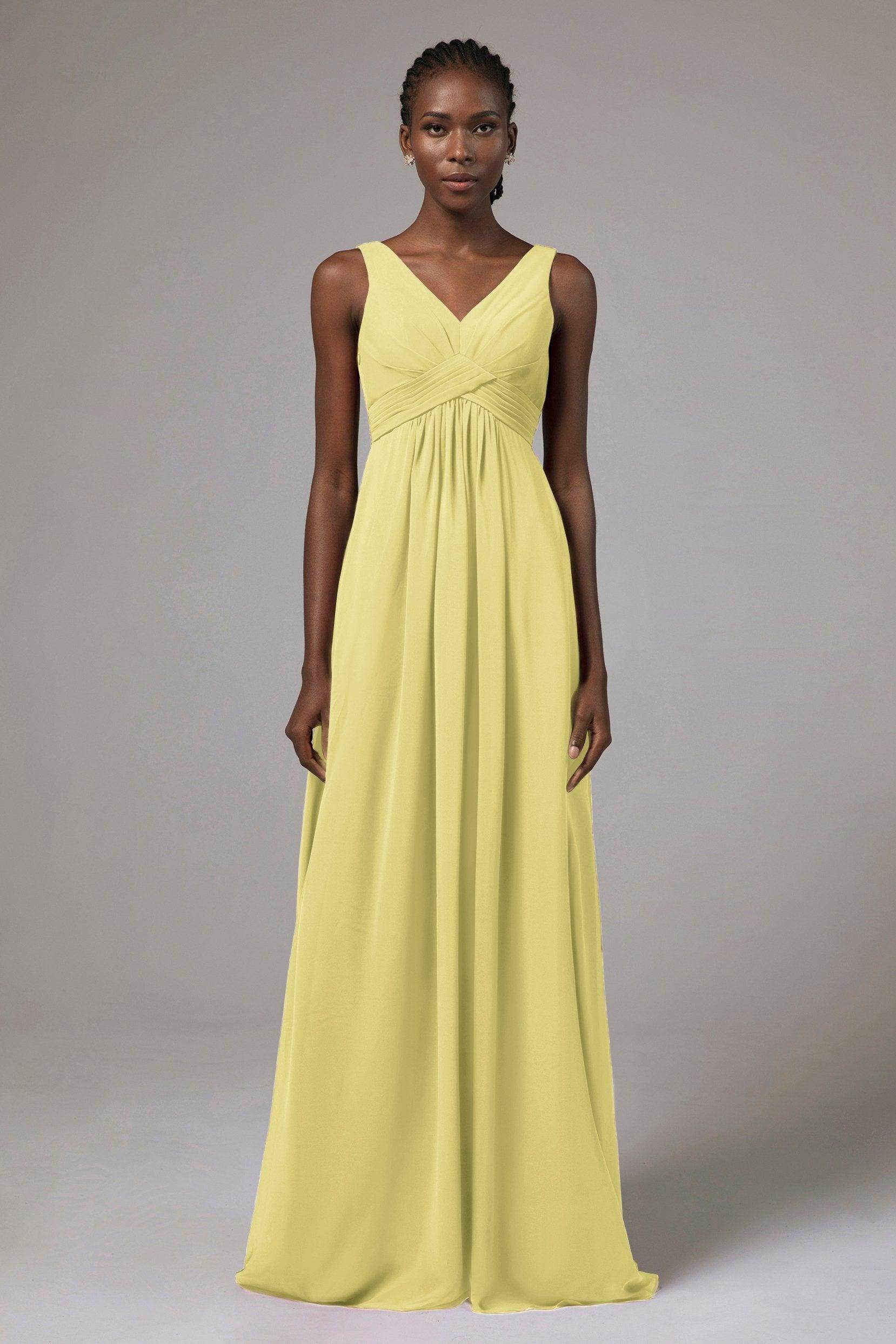 A-Line Floor Length Chiffon Bridesmaid Dress Formal Dresses CB0411 - COCOMELODY